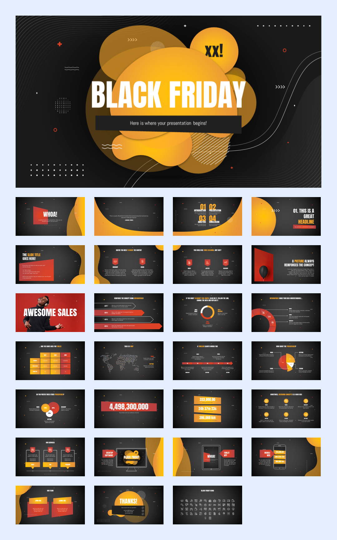 35套抽象色彩创意设计PPT模板合集【S03】