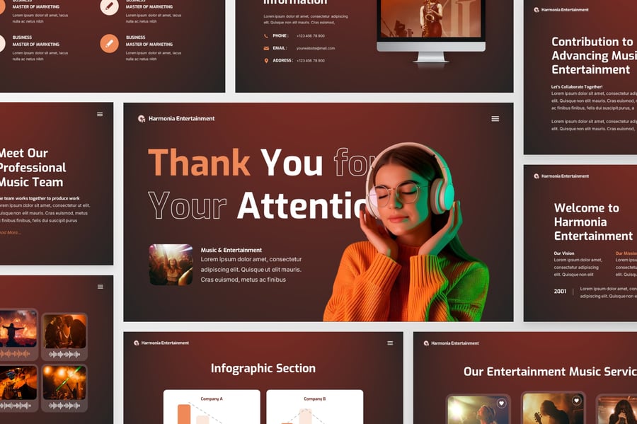 音乐与娱乐-PPT模板 (PPTX)