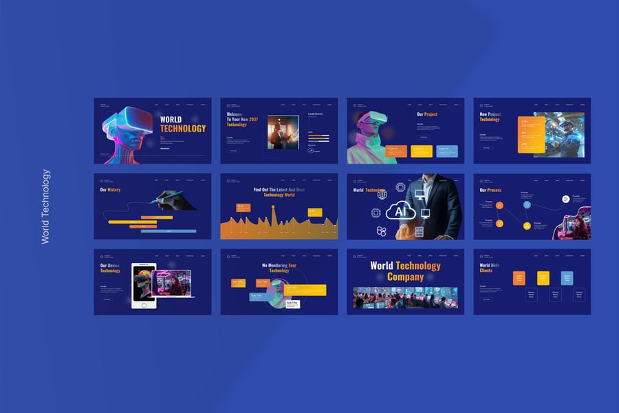 世界技术演示模板PPT模板