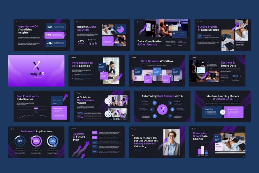 智能数据科学PPT模板