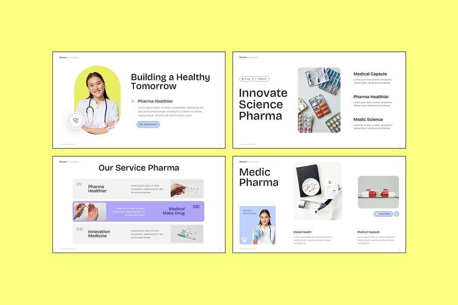 医药公司模板 (PPTX)