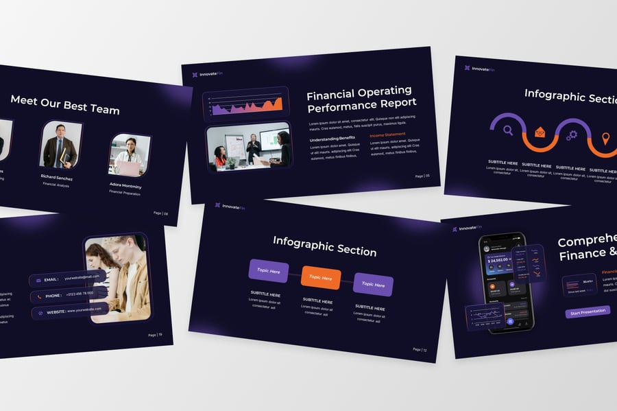 创新 – 财务和报告 PPT模板 (PPTX)