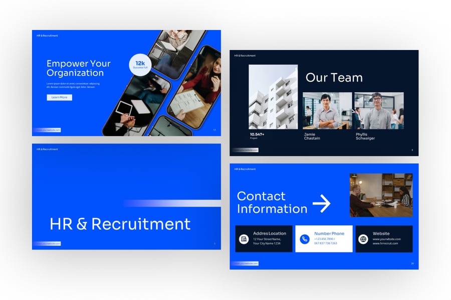 人力资源和招聘演示PPT模板 (PPTX)