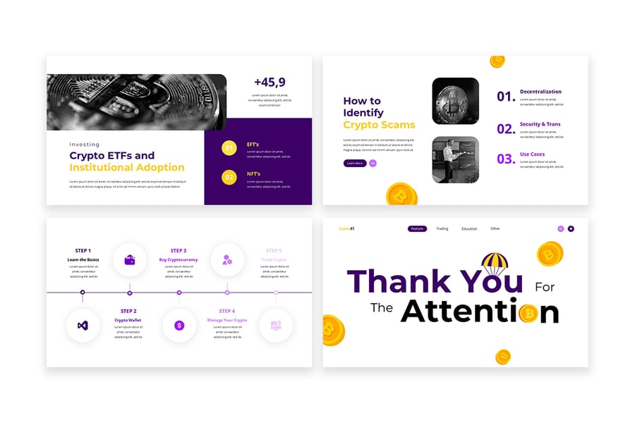 加密货币创意PPT模板 (PPT,PPTX)