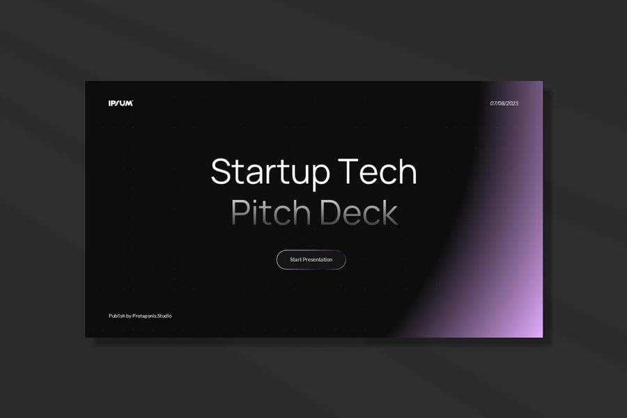 技术启动投资音调模板PPT模板 (PPTX)