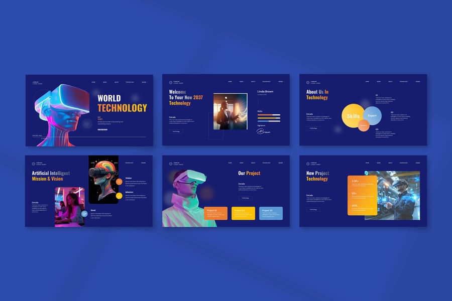 世界技术演示模板PPT模板