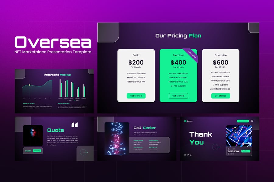 NFT市场PPT模板 (PPT,PPTX)