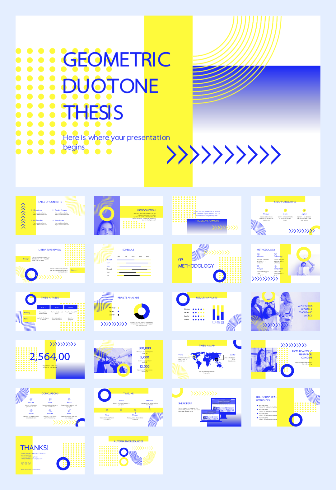 35套抽象色彩创意设计PPT模板合集【S03】