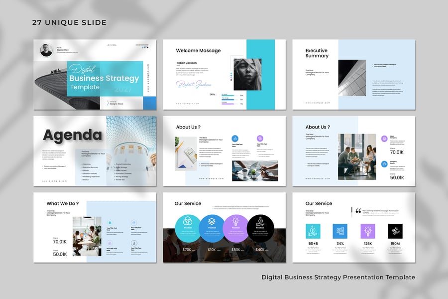 数字业务策略演示模板PPT模板