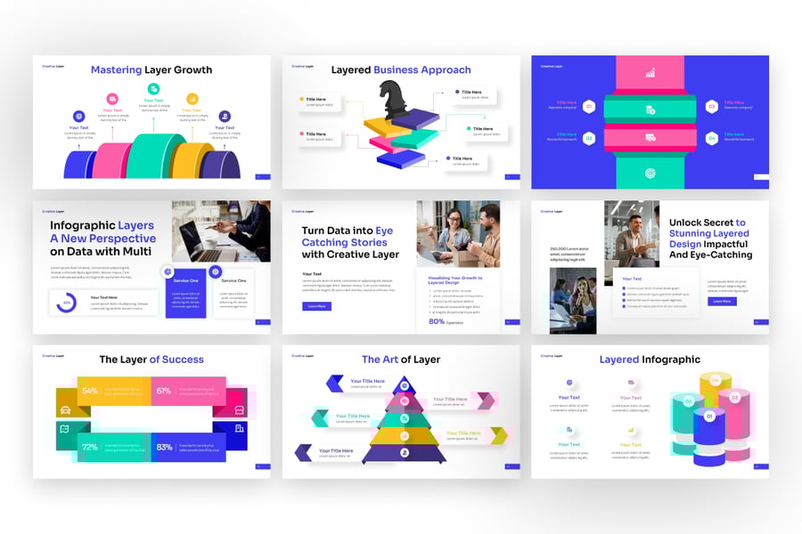 创意分层演示PPT模板