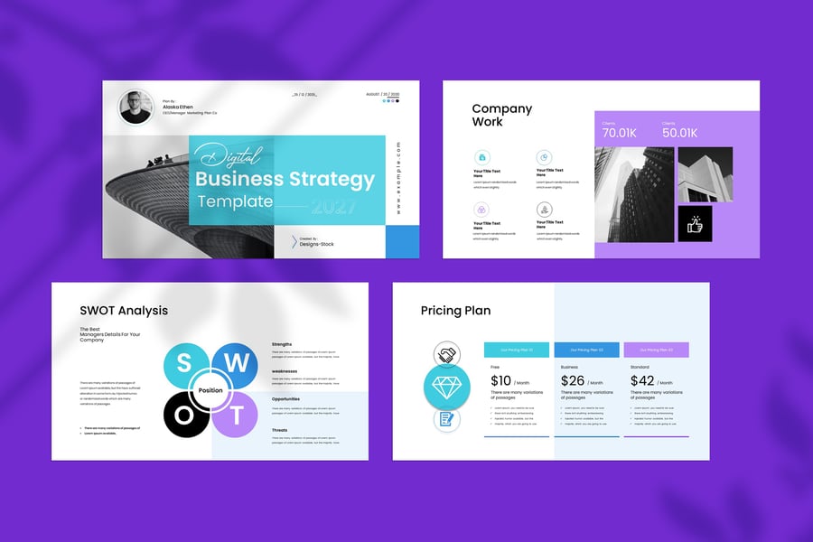 数字业务策略演示模板PPT模板