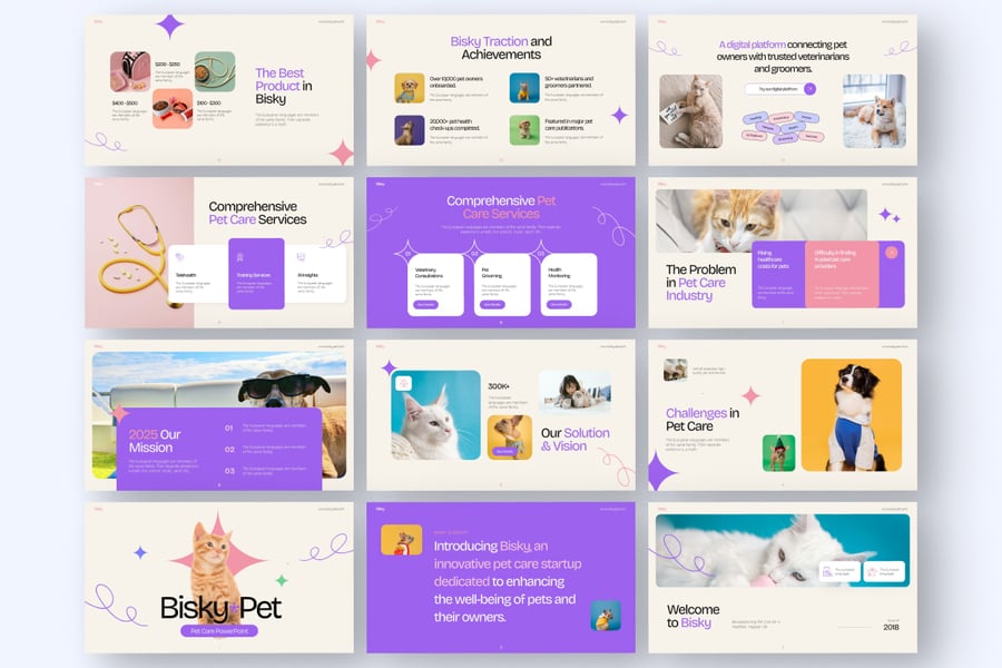 宠物护理PPT模板