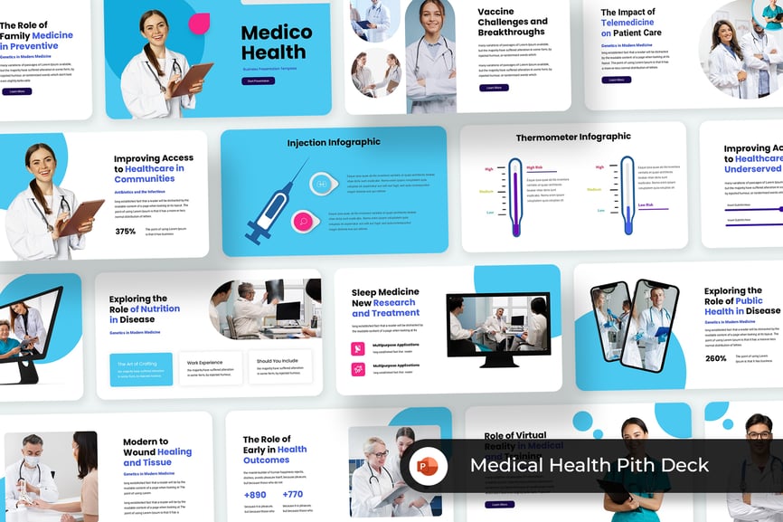 医疗保健PPT模板 (PPT,PPTX)