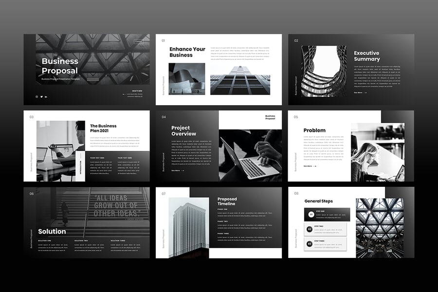 业务建议PPT模板 (PPT,PPTX)