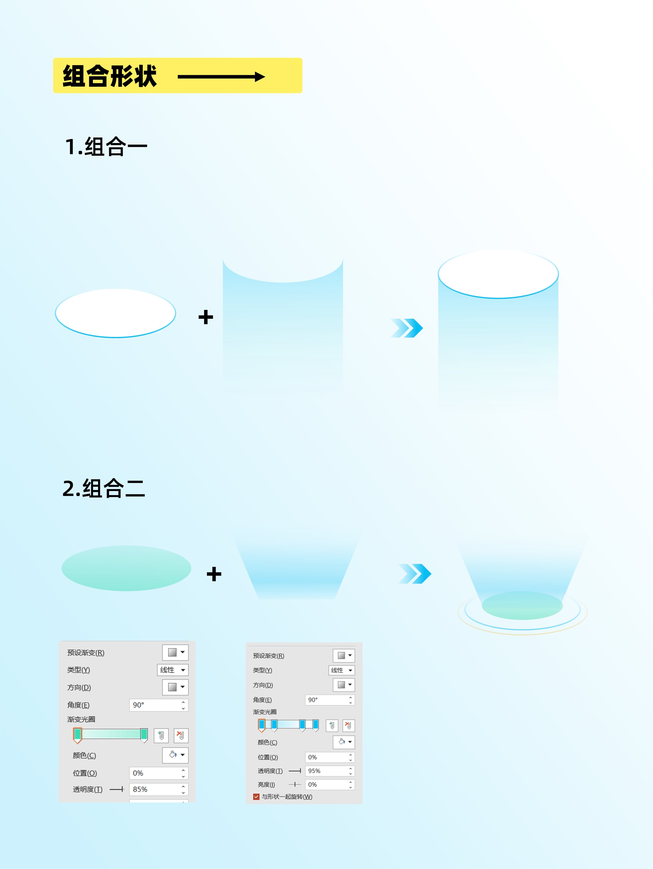 新手必学！圆+矩形1分钟做出高级立体PPT架构