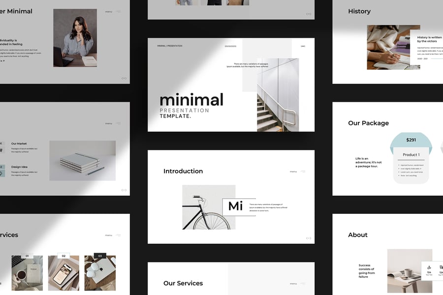 简单的极简主义PPT模板 (PPTX)