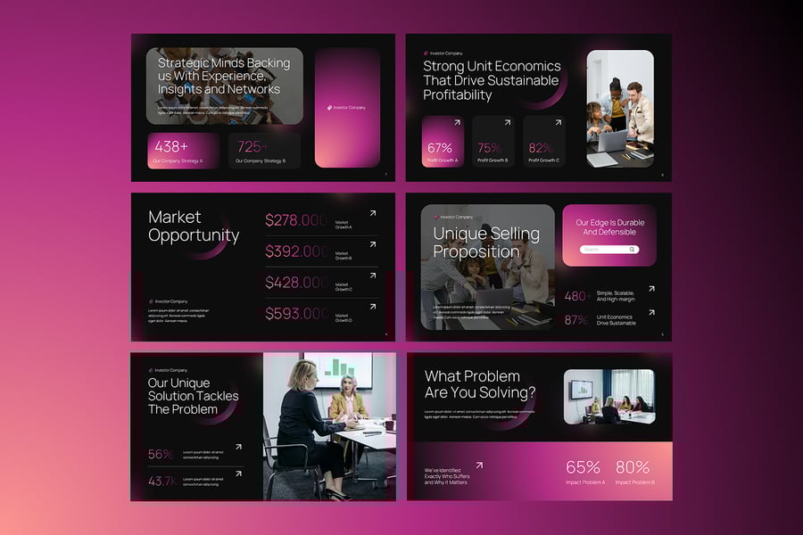 投资者路演PPT模板 (PPTX)