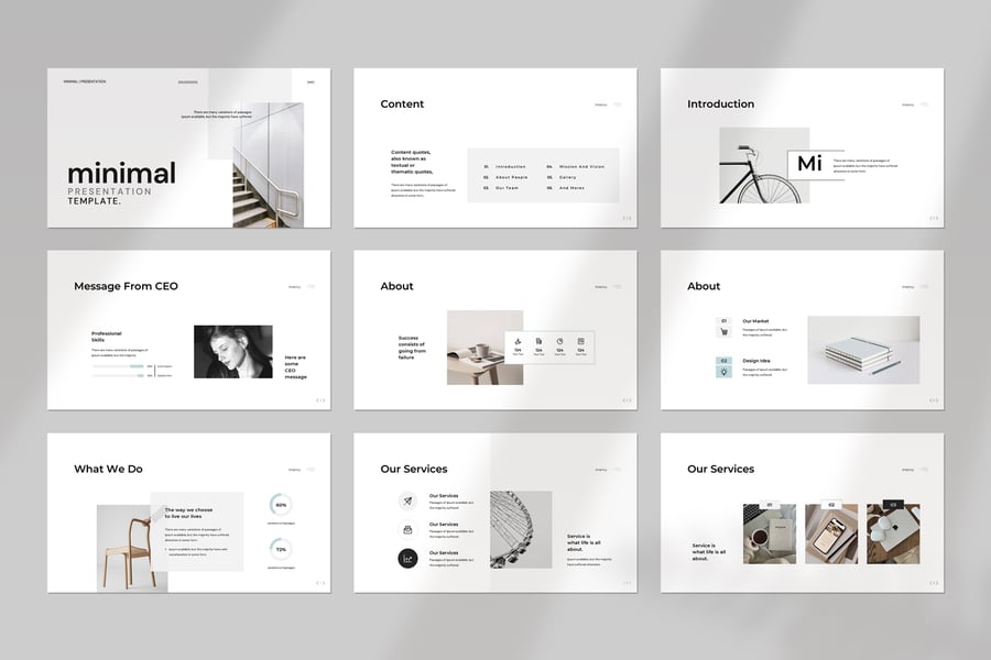 简单的极简主义PPT模板 (PPTX)