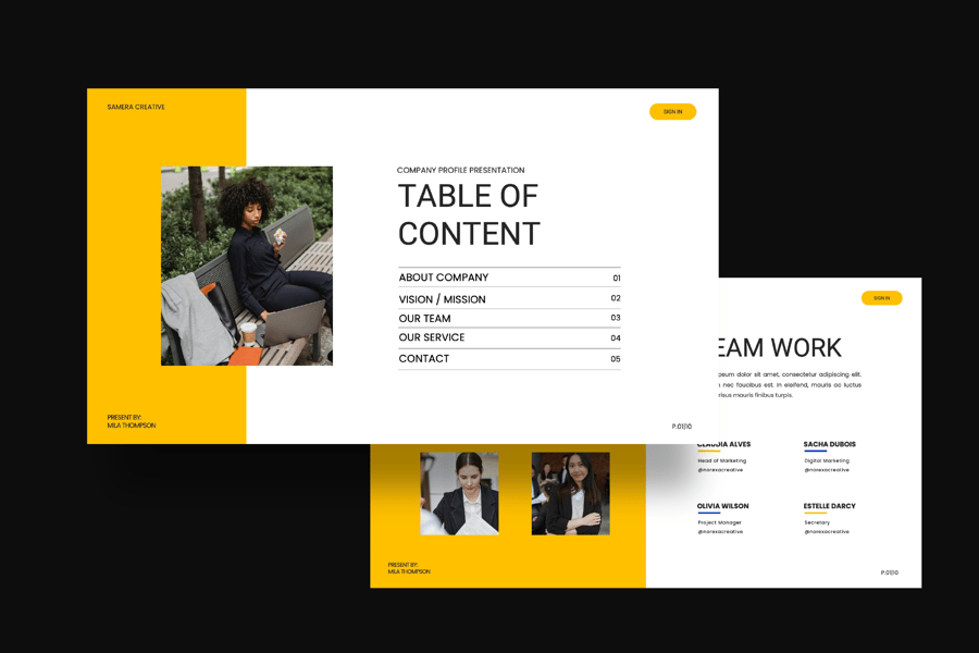 现代公司资料 PPT模板 (PPTX)