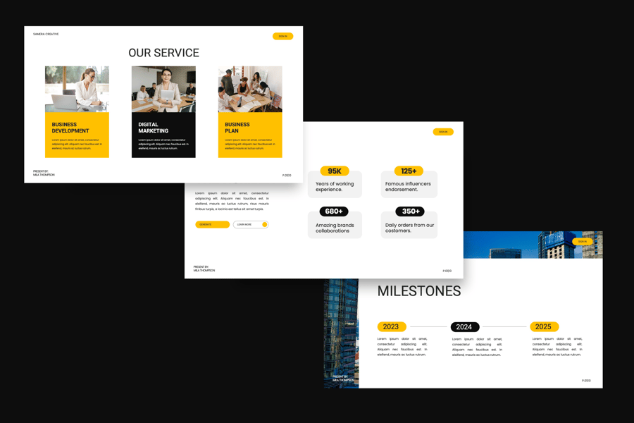 现代公司资料 PPT模板 (PPTX)