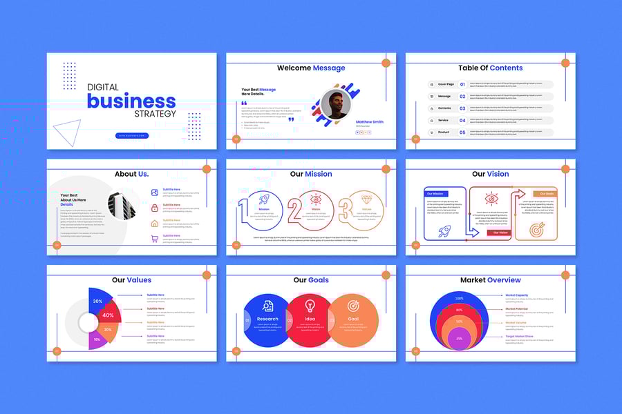 业务策略演示模板PPT模板 (PPTX)