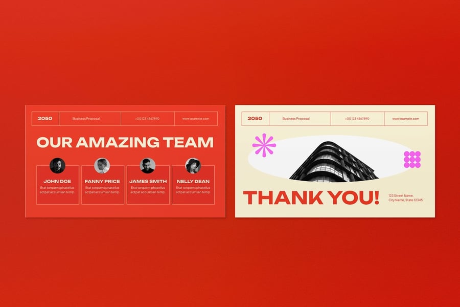 橙色现代商务提案PPT模板 (PPT,PPTX)