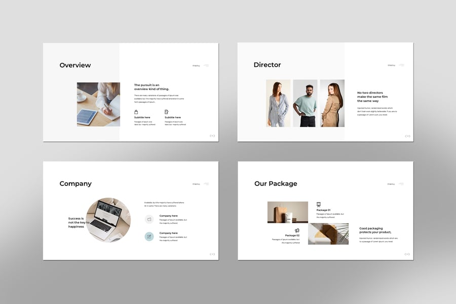 简单的极简主义PPT模板 (PPTX)