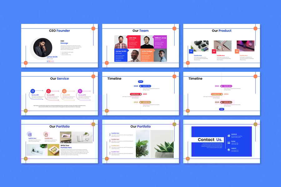 业务策略演示模板PPT模板 (PPTX)