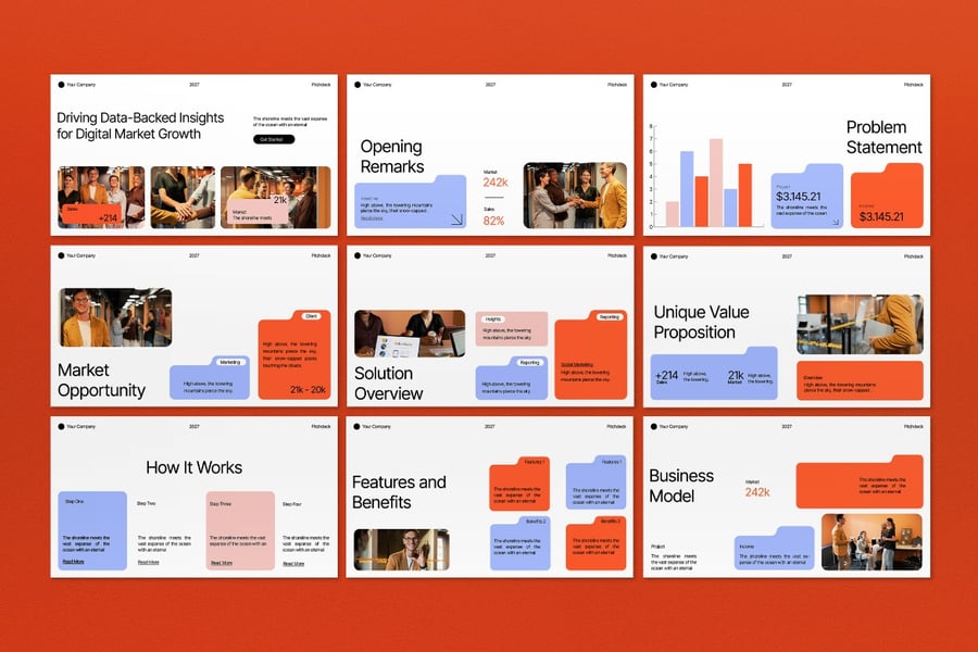 白色现代财务分析师PPT模板 (PPT,PPTX)