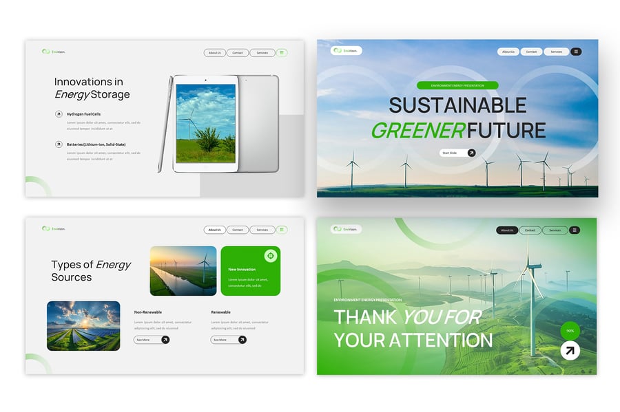 环境能源PPT模板 (PPTX)