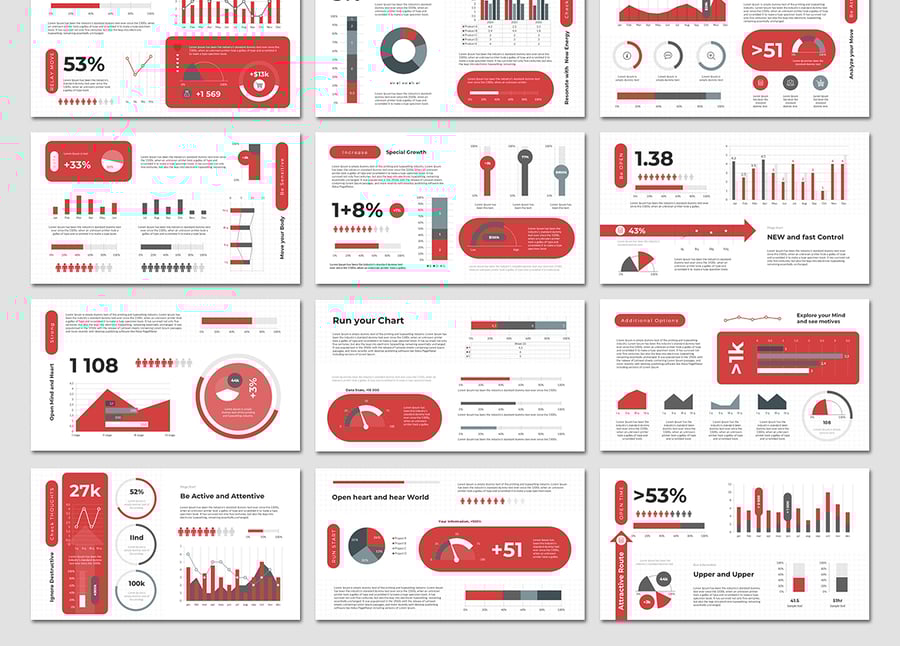 运行状况数据图表PPT模板 (PPTX)