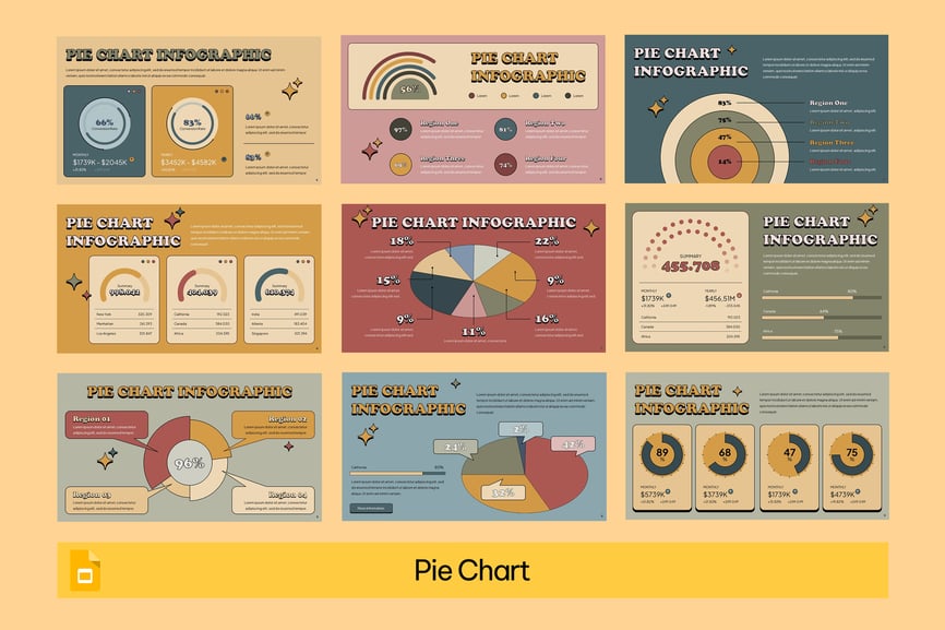 数据饼图PPT模板 (PPTX)