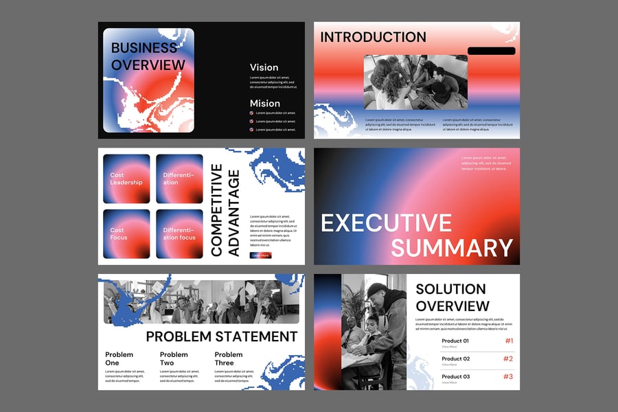 执行摘要PPT模板 (PPTX)