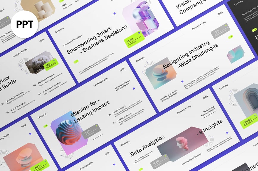 白绿色现代公司资料PPT模板 (PPT,PPTX)