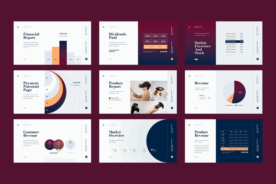 业务报告PPT模板 (PPTX)