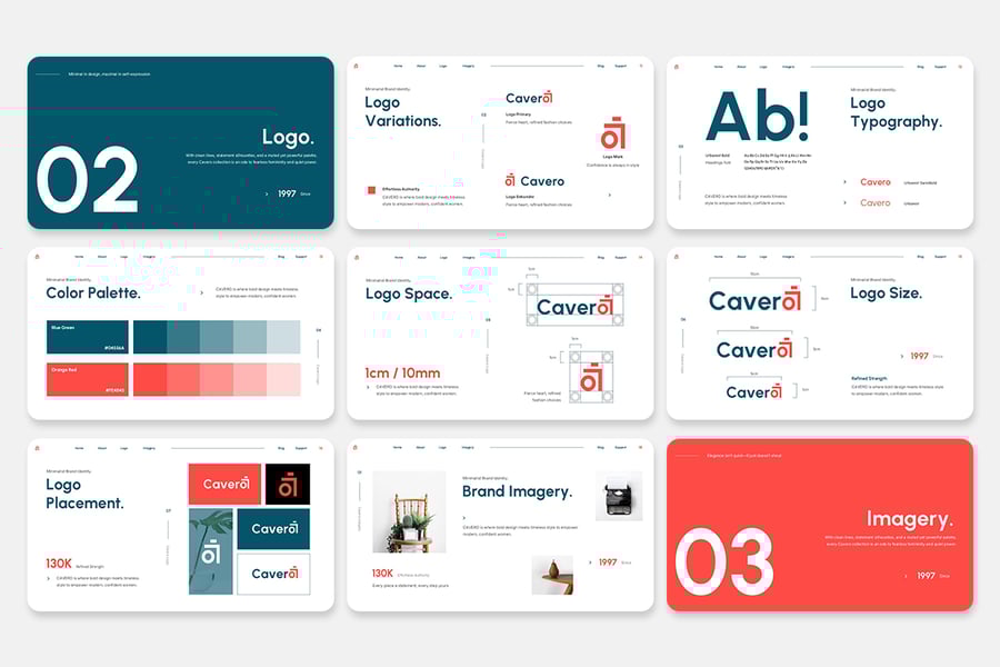 品牌身份VI识别PPT模板 (PPTX)