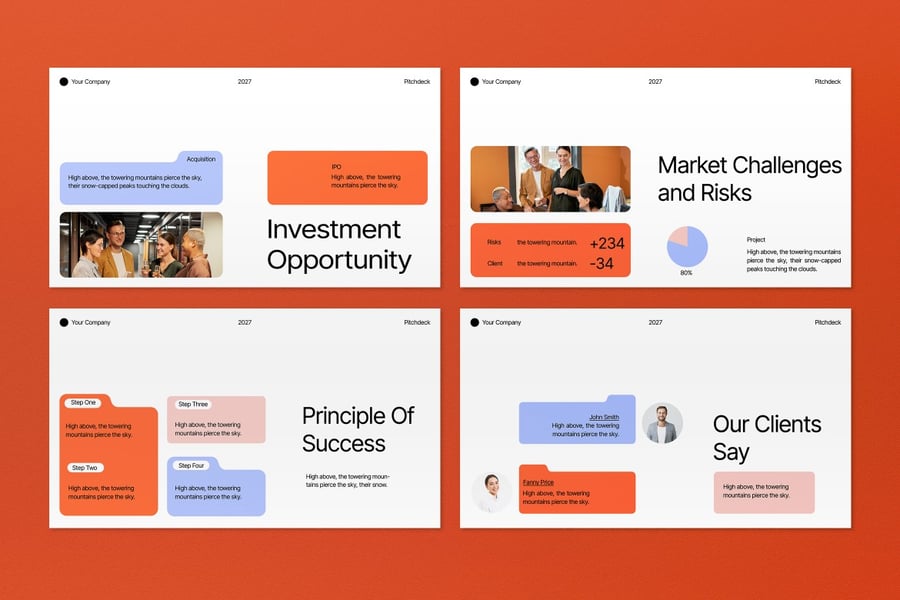 白色现代财务分析师PPT模板 (PPT,PPTX)