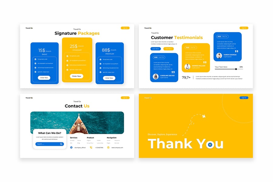 旅行社 PPT模板 (PPT,PPTX)