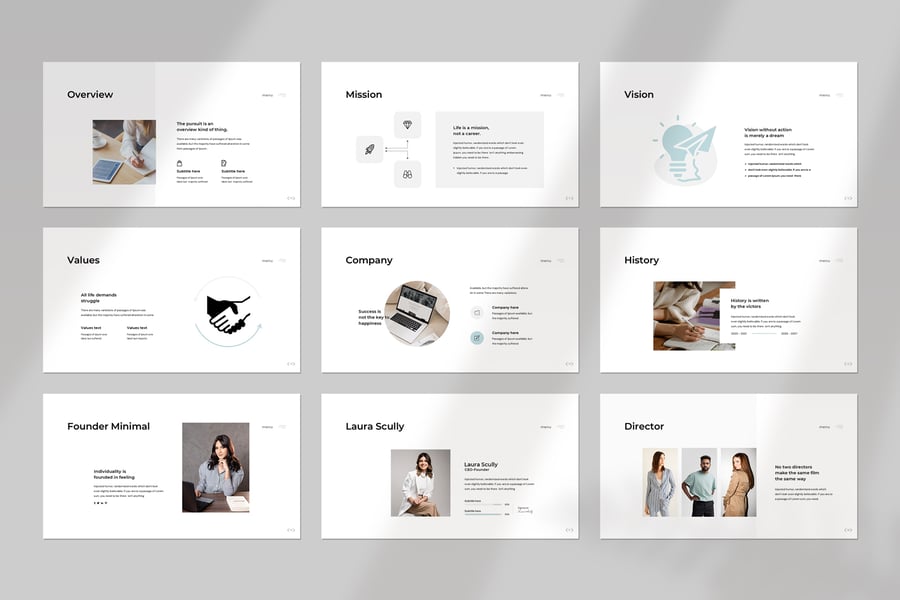 简单的极简主义PPT模板 (PPTX)