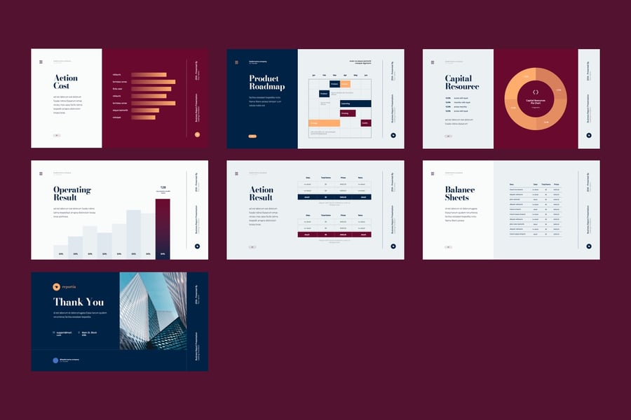 业务报告PPT模板 (PPTX)