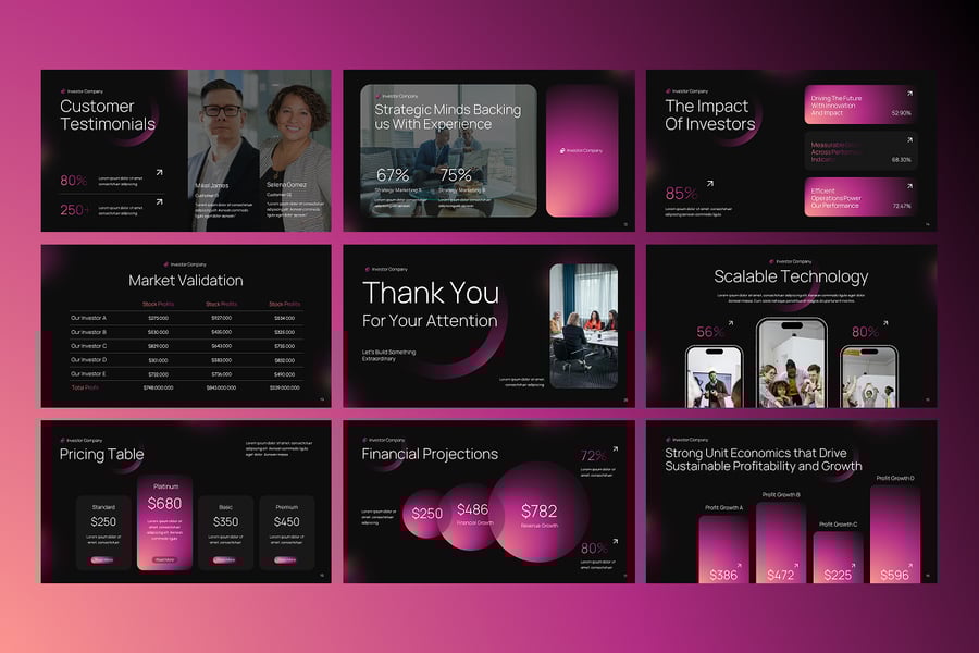 投资者路演PPT模板 (PPTX)