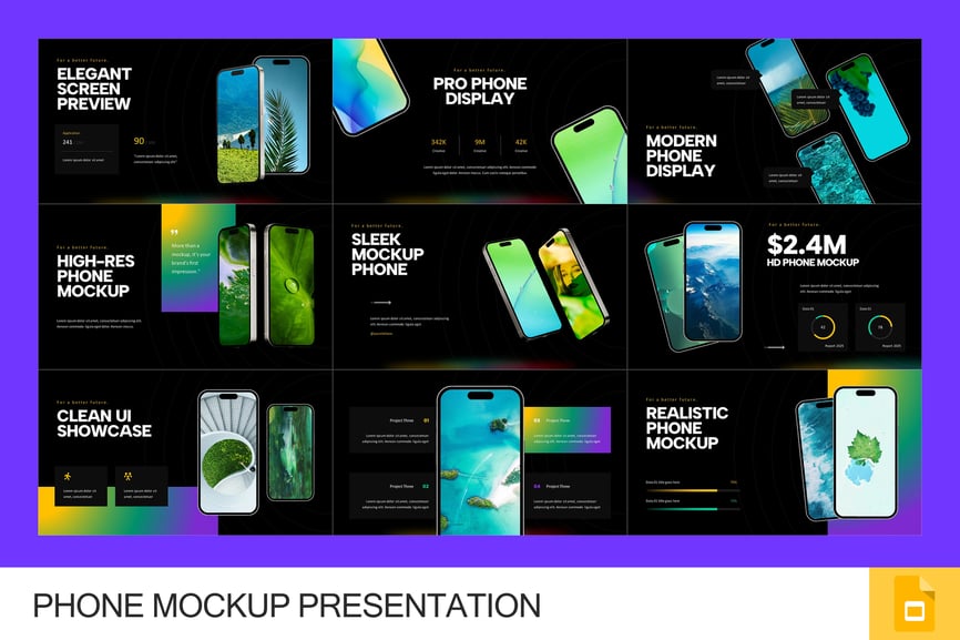 手机样机PPT模板 (PPTX)