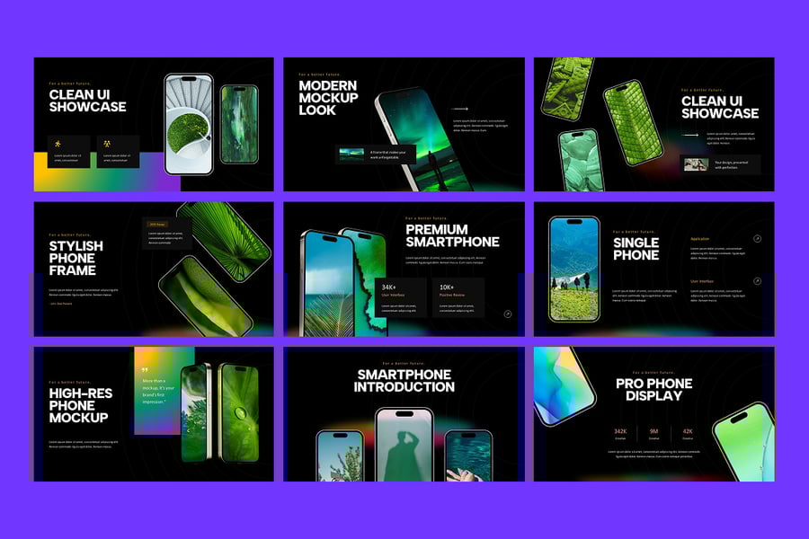 手机样机PPT模板 (PPTX)