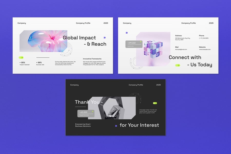 白绿色现代公司资料PPT模板 (PPT,PPTX)