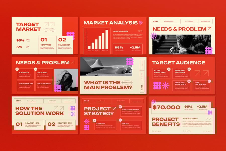 橙色现代商务提案PPT模板 (PPT,PPTX)