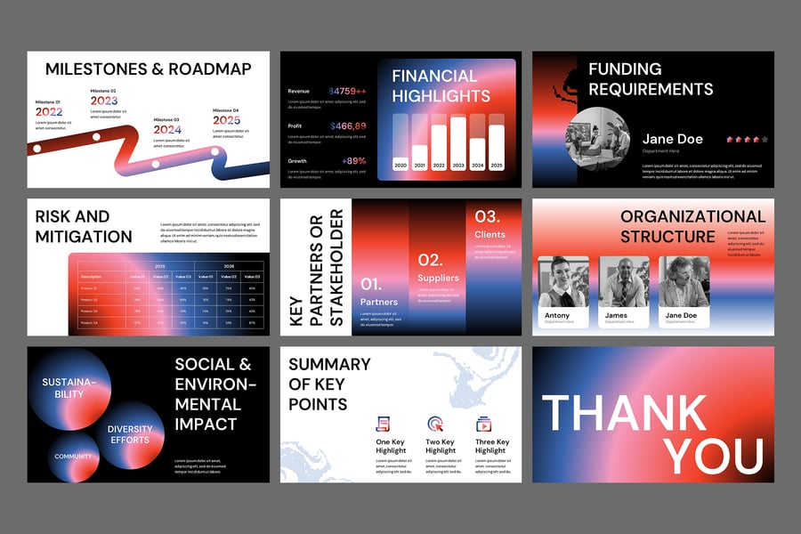 执行摘要PPT模板 (PPTX)