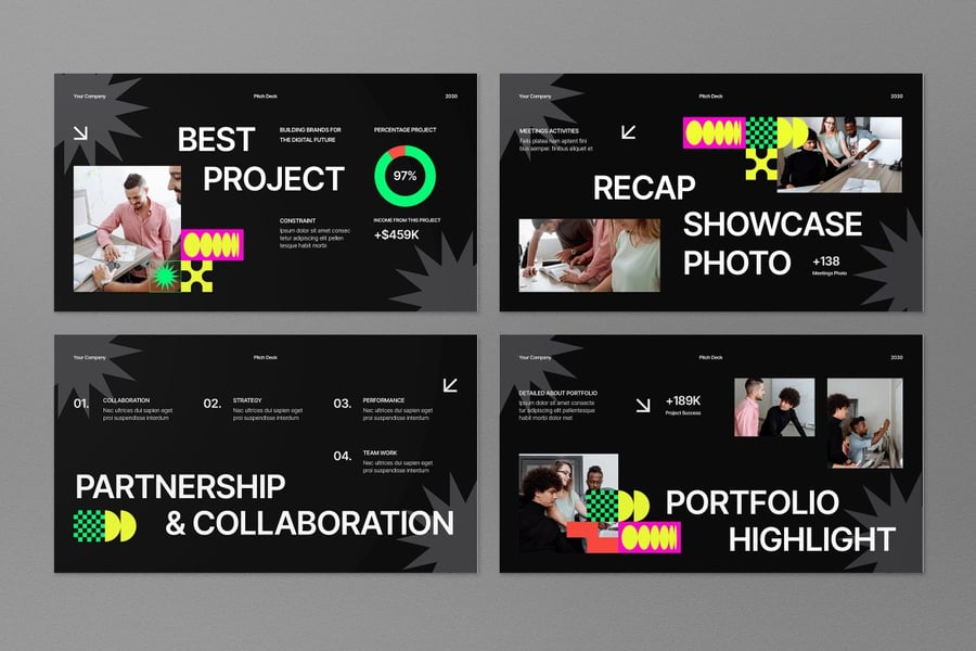 黑色创意路演PPT模板 (PPT,PPTX)