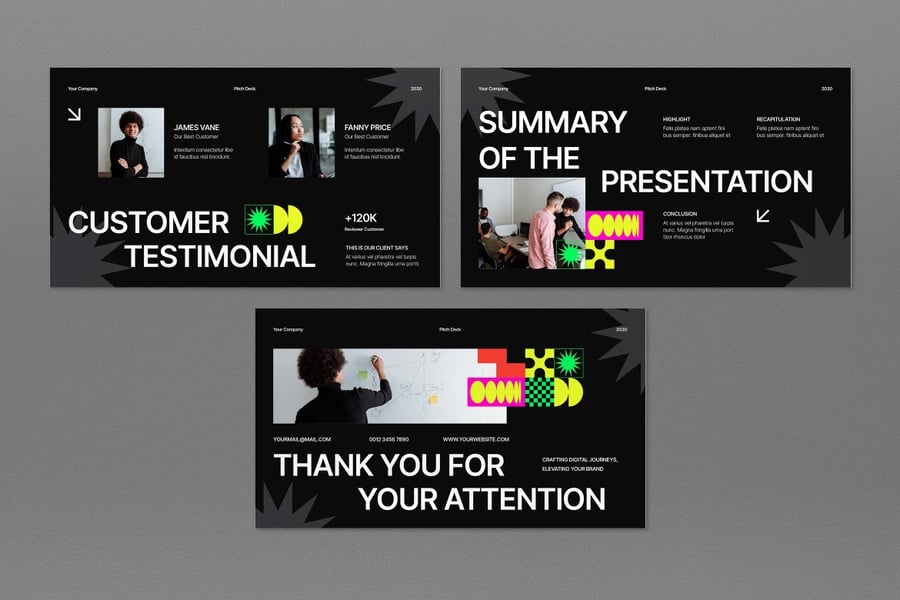 黑色创意路演PPT模板 (PPT,PPTX)