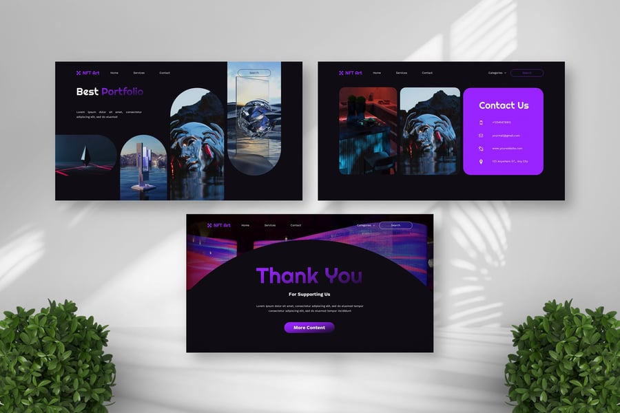 NFT艺术 – 技术PPT模板 (PPTX)