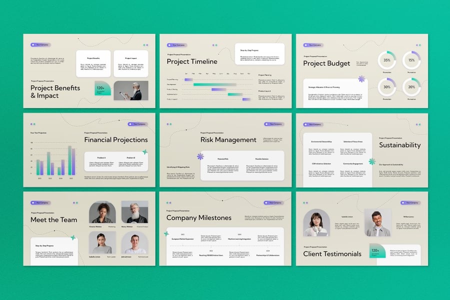 梯度项目建议橙色现代商务提案PPT (PPT,PPTX)